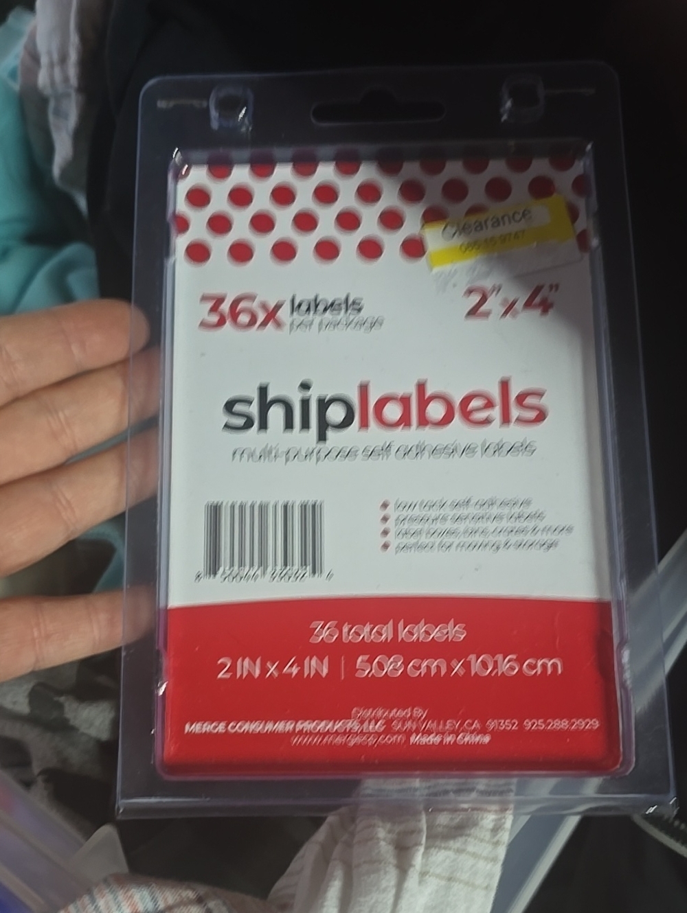 ❤️10/$13 Multipurpose Self-Adhesive Labels - Red & White - 36 Pack